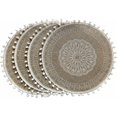 thumbnail image 1 of Ensemble de Table à Manger de 4 Boules Blanches D Caisin Boho Sets de Table Ronds Assiettes Sets de Table Ferme Macramé, 1 of 3