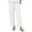 White, variant on Pxxlle Linen Pants for Women Plus Size Wide Leg Pant Lightweight Drawstring Elastic Waisted Trousers with Pockets White XL