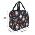 thumbnail image 2 of KLL Cute Santa Claus Gift Print Insulated Lunch Bag Women, Reusable Cute Tote Lunch Box for Adult & Men, Leakproof Cooler Lunch Bags for Work Office Travel Picnic, 2 of 6