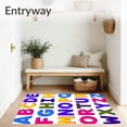 thumbnail image 3 of ODIKA 2'x3' Machine Washable Non-Slip Area Rug, Educational Alphabet Learning Grid With Vibrant Letter Symbols High Traffic Rug, Blue, 698817, 3 of 7