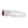 thumbnail image 4 of 10k White Gold Oval Rhodolite Garnet And Diamond Ring, 4 of 6