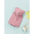 thumbnail image 5 of Douhoow Newborn Baby Boys Girls Romper Infant Cotton Casual Sleeveless Hooded Stripe Jumpsuit, 5 of 9