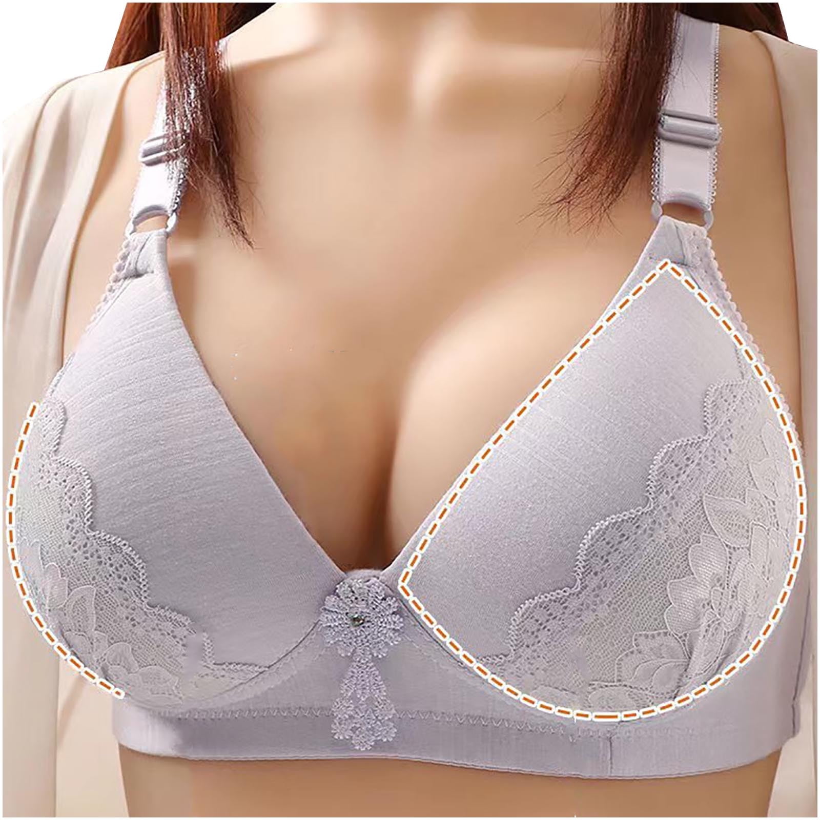 YWDJ Everyday Bras for Women Push Up No Underwire Plus Size Zip Up Lace  Deep V for Sagging Breasts Zipper With Beautiful Back And Without Steel  Ring Lingerie Nursing Bras for Breastfeeding