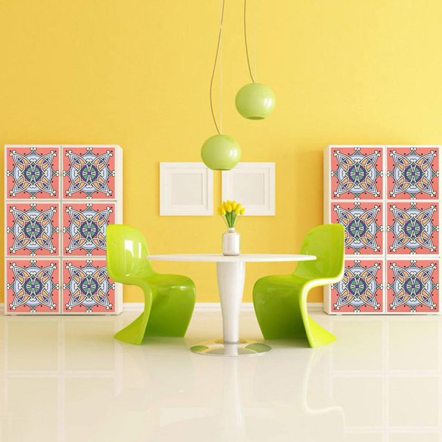 Etiqueta Engomada Del Azulejo 15x15CM Autoadhesivo Decoración De Piso Calcomanía De Pared 10PCS PVC Papel Tapiz Impermeable Extraíble Balcón De Baño ANGGREK Disfraces