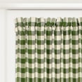 thumbnail image 5 of Achim Buffalo Check Indoor Polyester/Cotton Light Filtering Checkered Door Curtain Panel, Sage, 25-in W x 40-in L, 5 of 9