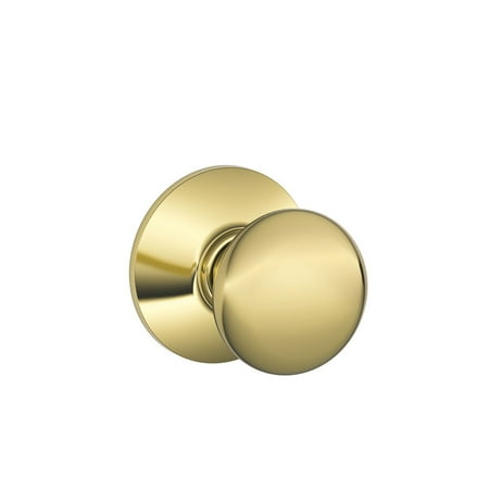 Schlage F10VPLY605 Plymouth Passage Knob, Bright Brass