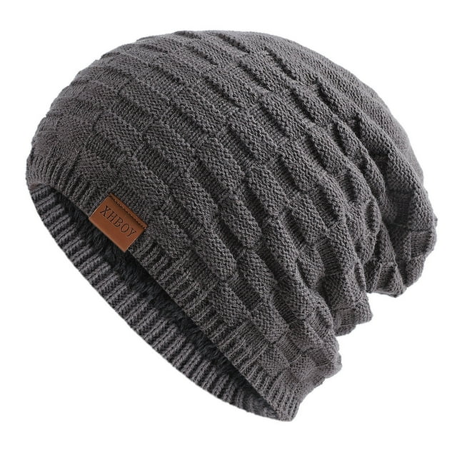 Women's Foldable Handmade Ear Protection Warm Wool Cap Cotton Slouchy Hat Knitted Hat Windproof Cold Sweat Hat