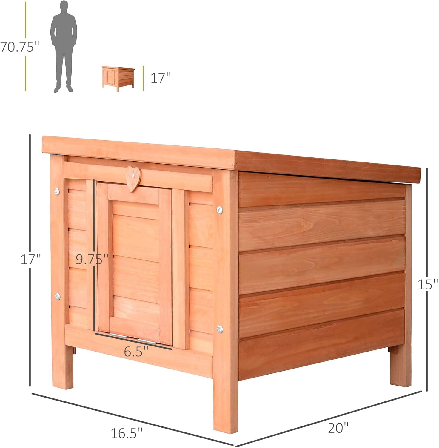 WSWJY Small Wooden Rabbit Hutch Bunny Cage Guinea Pig Cage Duck House Dog House with Openable & Waterproof Roof, Natural
