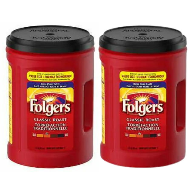 Folgers Classic Roast Ground Coffee, 1.21 kg (2 PACK)