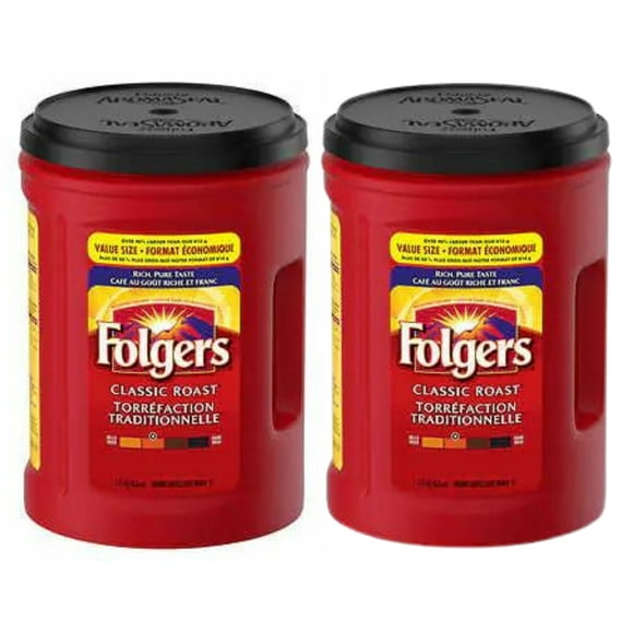 Folgers Classic Roast Ground Coffee, 1.21 kg (2 PACK)