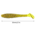 thumbnail image 3 of BE-TOOL 50Pcs Soft Plastic Single Color Lures 55mm/2.1in Fishing Baits T-Tail Soft Bait Set for Brown Trout Barbel Catfish Carp Bream, 3 of 7
