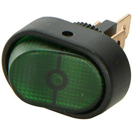 HELLA H61920001 SPST Green Rocker Switch