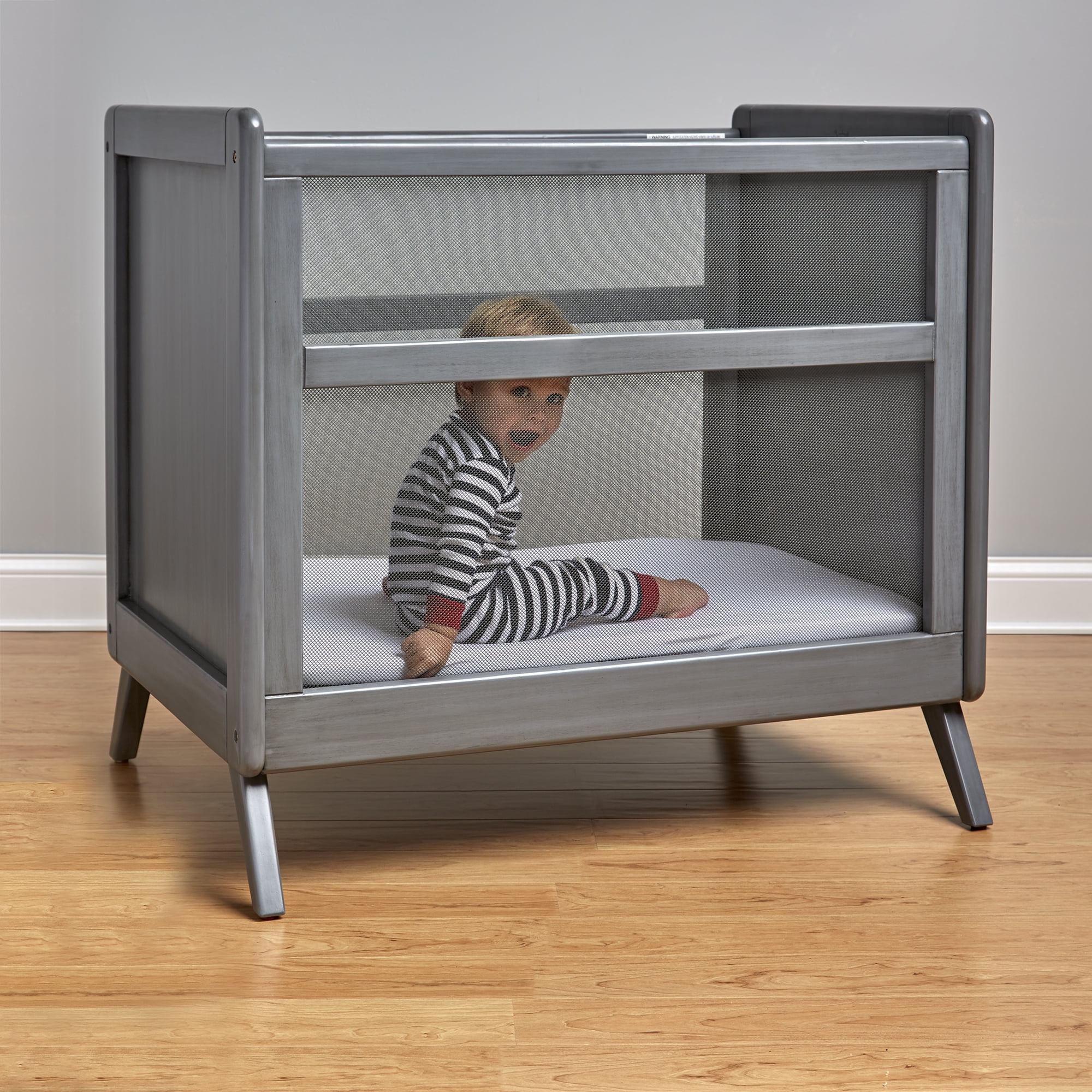 breathable mesh mini crib