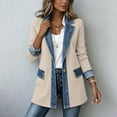 thumbnail image 5 of KyCheLot Knitted Jackets for Women Button Color Block Lapel Neck Long Sleeve Jackets Loose Comfy Vacation Jackets, 5 of 8