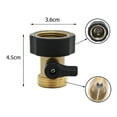thumbnail image 3 of HIBIBUD 2-Pack Heavy Duty Brass Garden Hose Connector Single Shut-Off Valves Water Flow Controller,Faucet Extender, 3 of 7
