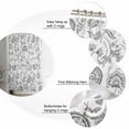 thumbnail image 6 of Boho Grey Floral Waterproof Fabric Shower Curtain, Vintage Farmhouse Paisley Plant Leaf Shower Curtain for Bathroom Curtains Bathtubs Hotel Washable Shower Curtains with 12 Hooks Standard 60x72, 6 of 6
