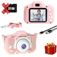 thumbnail image 1 of MAKATA Kids' Digital Camera (PINK) 48MP with HD Video Recording Games and MP3 Music, Fun Toy Camera for Children Under 13 Years Old, Birthday Christmas for Boys and Girls, 1 of 11