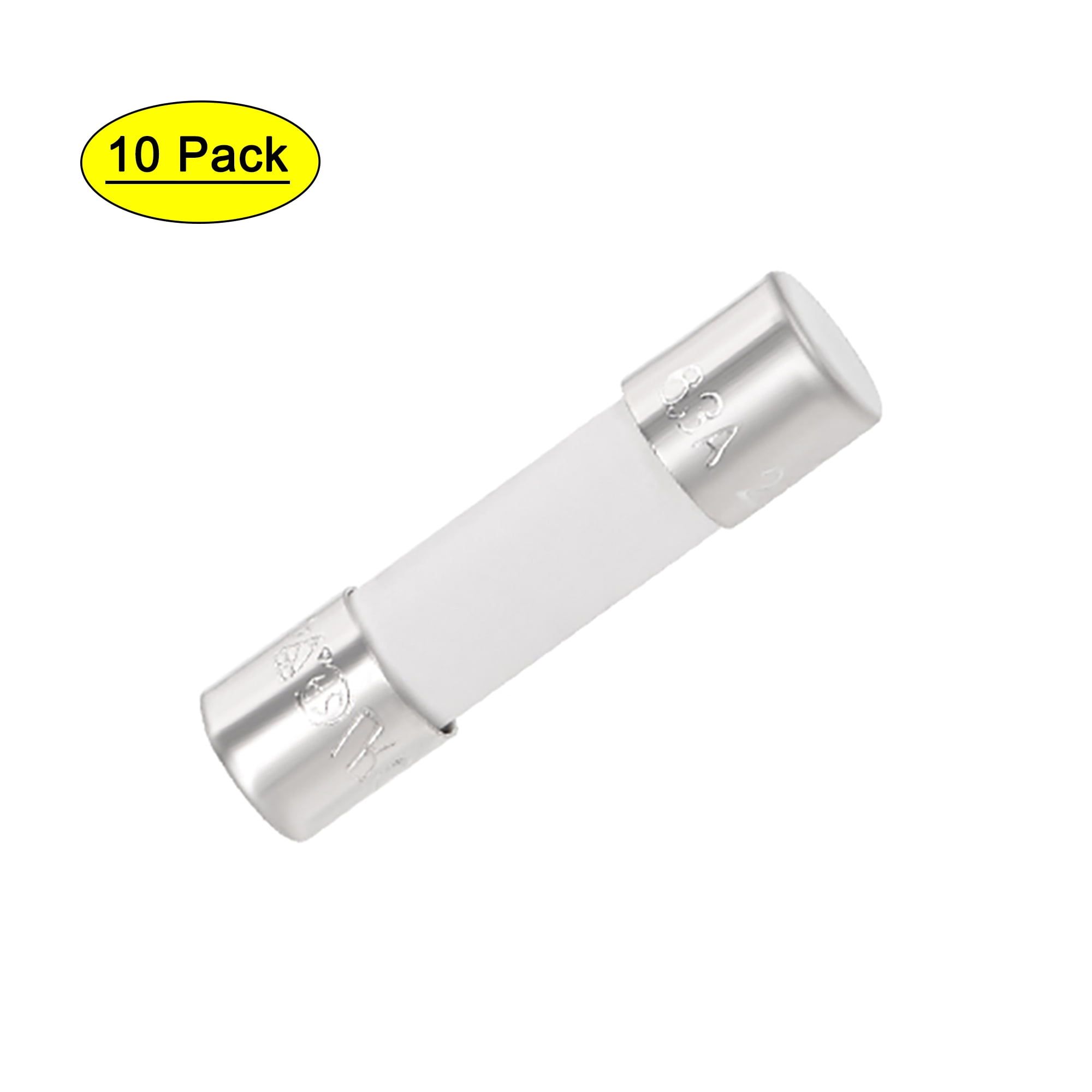 10 x 6.3A 20mm Ceramic Time Delay Slow Blow Fuse 