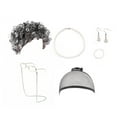 thumbnail image 1 of Peluca Vieja Señora Peluca Cosplay Abuela Viejo Traje de la señora para las mujeres Peluca de la abuela Gorra Gafas Cadena Collar de Perlas Pendiente Pulsera(7 ), 1 of 7