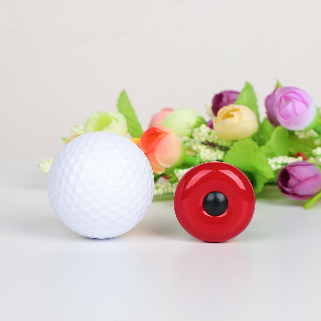 Ceramic Knobs Pull Handle Furniture Wardrobe Cabinet Dresser Door Knob Accessories 32mm Dia Red 8pcs