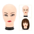 thumbnail image 4 of Cabeza de Maniquí Calvo Femenino, Cabeza de atrenamiento femenino calvo pvc adhesivo versátil para anteojos, 4 of 7