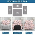 thumbnail image 6 of Xixirimido Butterflies Pink Pattern Recliner Chair Covers 4 Pieces, Stretch Lazy Boy Recliner Cover, Recliner Sofa Slipcover with Pockets, Furniture Protector for Living Room, Pets, Kids, 6 of 8
