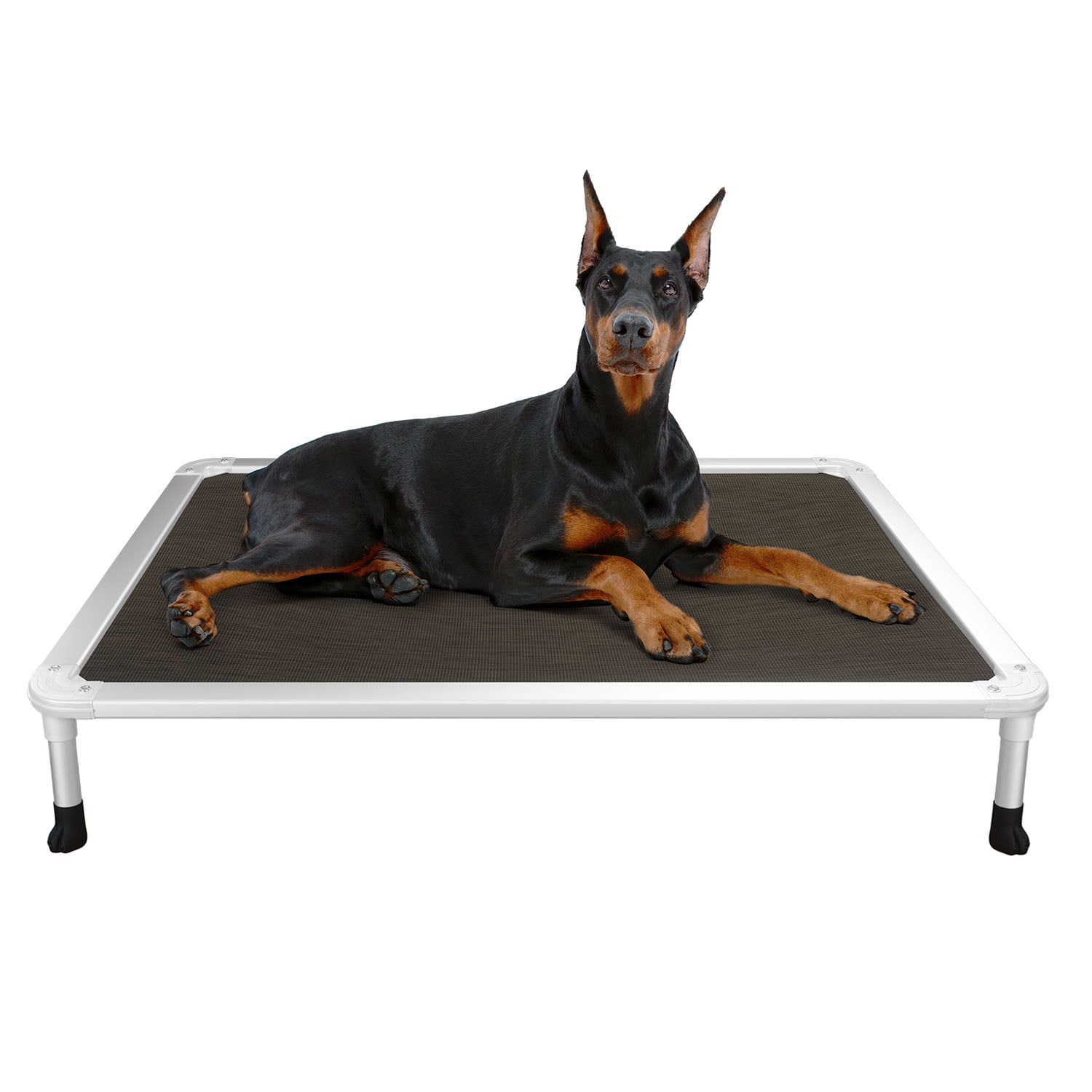 Veehoo Chew Proof Elevated Dog Bed Cooling Raised Pet Cot Silver