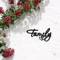 thumbnail image 5 of Family Metal Wall Art Decor Black Wall Silhouette Hanging Decor Iron Wire Wall Art Sculpture Decoration Sign Cut Out Minimalist Blessed Ornament for Farmhouse Indoor Outdoor Home 6 x 12Inch, 5 of 9