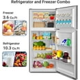 thumbnail image 2 of SMAD 13.9 Cu ft Top Freezer Refrigerator Full Size 28 in.W Frost Free LED Light Stainless Steel, 2 of 7