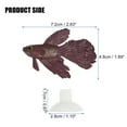 thumbnail image 2 of Unique Bargains Aquarium Artificial Betta Fish Ornament Glowing Simulation Animal Decoration with Suction Cup Brown, 2 of 6