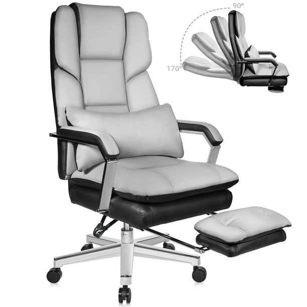 Homezeer Reclining Office Chair with Footrest O203, Big and Tall Office