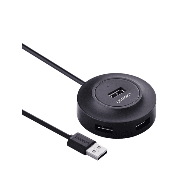 HUB 4 en 1 Ugreen CR106 USB-A a USB-A 480 Mbps color negro