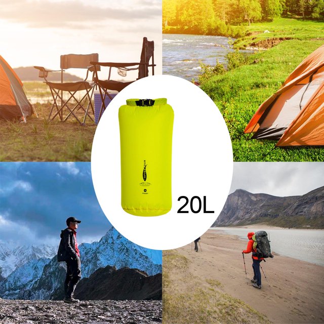Bolsa seca impermeable ligera Baoblaze Bolsa seca flotante para navegación Amarillo 7x9x24 pulgadas