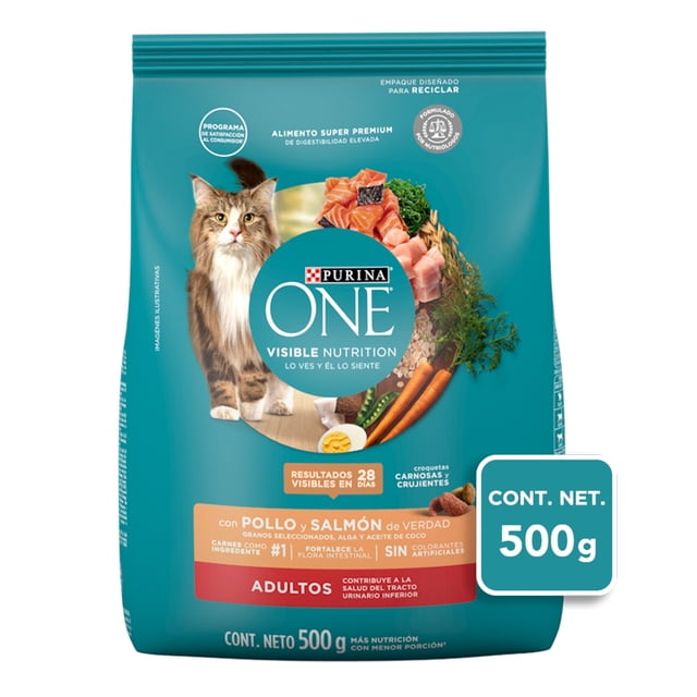 Alimento para Gato Purina One Adultos Pollo y Salmón 500 g