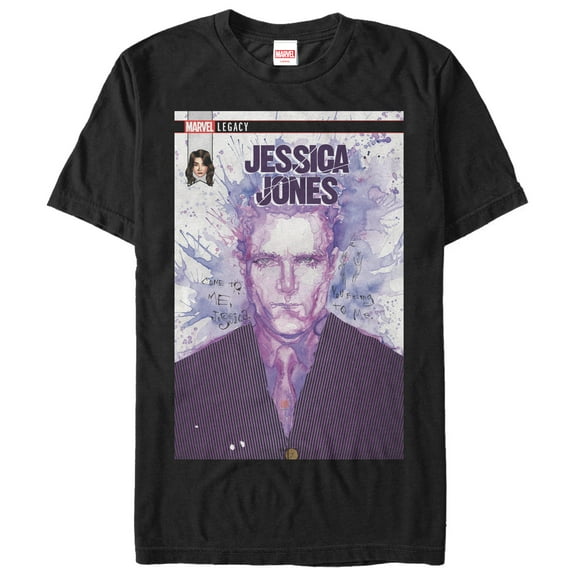 Men's Marvel Legacy Jessica Jones vs Man  Graphic Tee Black 4X Large