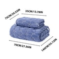 thumbnail image 3 of Juego de toallas de baño y toallas de mano de 2 piezas | Diseño de lomo de tortuga de vellón: engrosado, suave, de secado rápido, súper absorbente | Material de terciopelo 35x75cm + 70x140cm |, 3 of 8