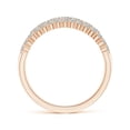 thumbnail image 2 of ANGARA Natural Diamond Multi-Row Broad Anniversary Ring in 14K Rose Gold for Women (Size-2.5mm| Color-K| Clarity-I3) | April Birthstone, Anniversary, Jewelry Gift for Women | Natural Diamond Ring, 2 of 8