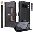 thumbnail image 1 of FOXDOCK Wallet Case for Google Pixel 8 Pro – PU Leather Flip Cover with Multi Card Slots, Cash Pocket & Wrist Strap, 1 of 7