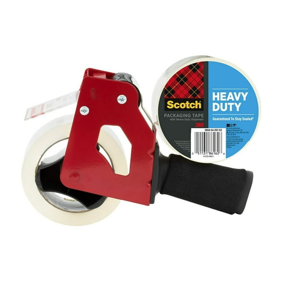 3M Scotch Super Strength Packaging Tape with Handheld Dispenser - Super Hold - 2 Rolls, 2 in x 60 in