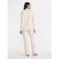 thumbnail image 2 of Derek Heart Women's Holiday Notch Collar Top and Pants Pajama Set, 2-Piece, Sizes S-XL, 2 of 4
