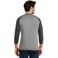 thumbnail image 2 of District Made Mens Perfect Tri 3/4 Sleeve Raglan-2XL (Black Frost/ Grey Frost), 2 of 6
