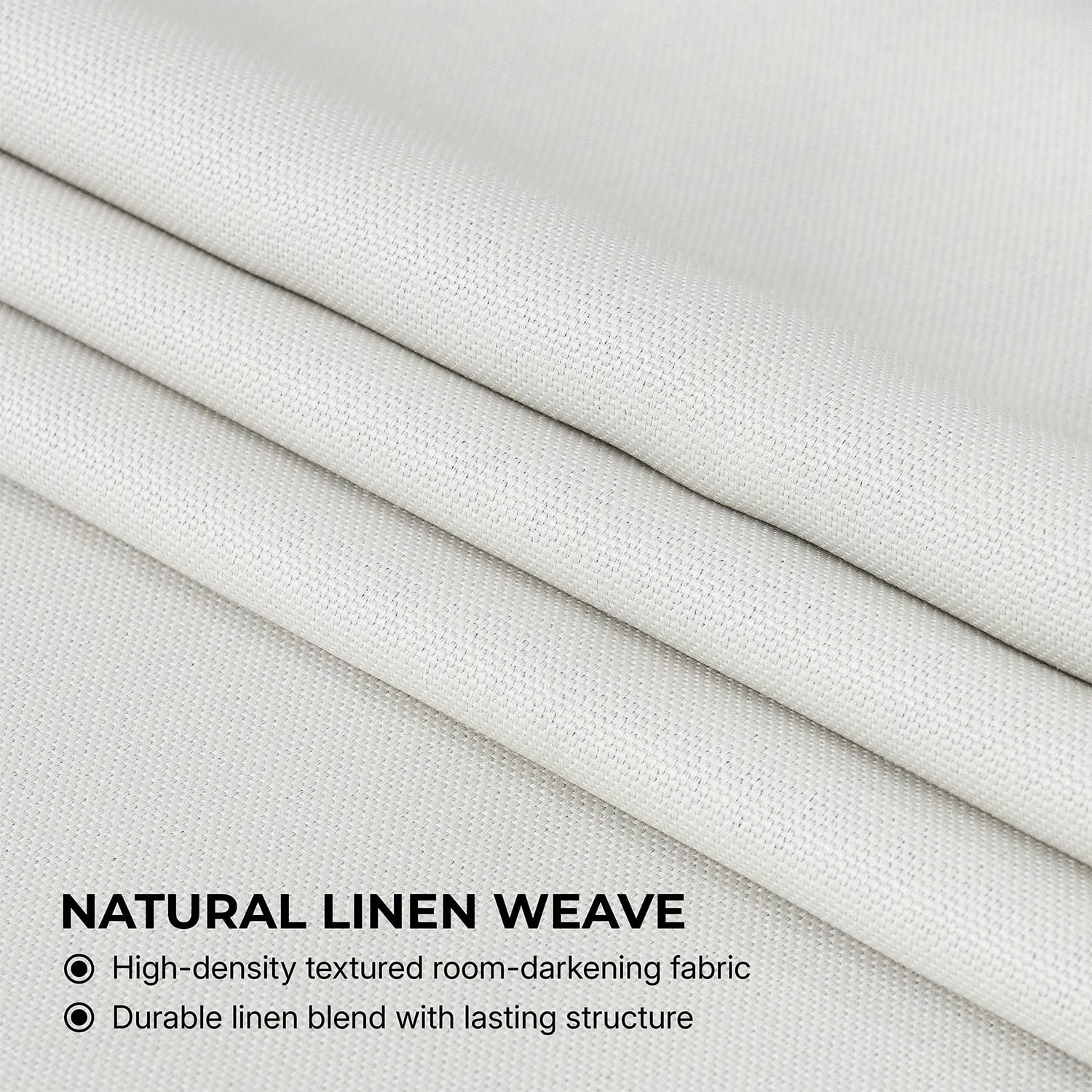 Half Price Drapes Birch Taupe Faux Linen Room Darkening Curtains For Bedroom and Living Room Curtains (1 Panel), Birch, 50W X 120L