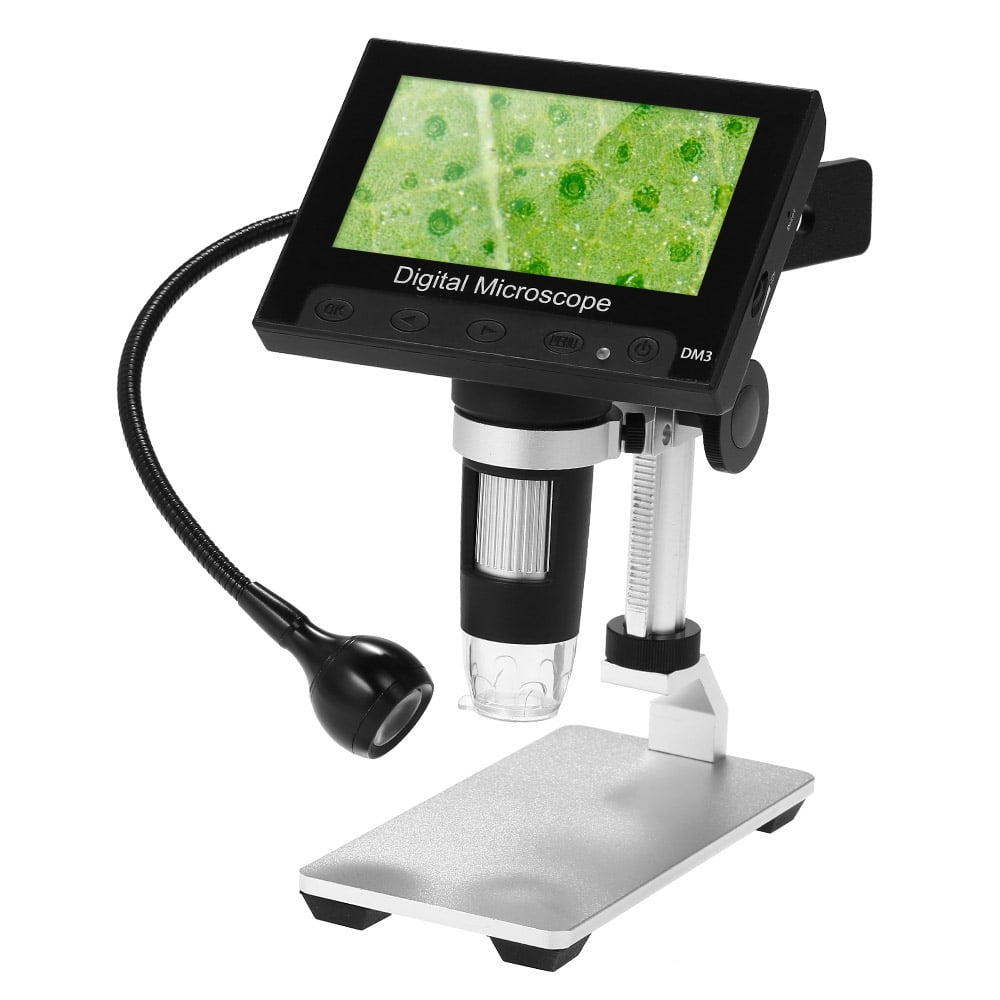 1000X Portable Digital Microscope 4.3" LCD Display 1080P LED Magnifier