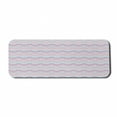 thumbnail image 1 of Geometric Computer Mouse Pad, Grungy Brush Stroked Dots Among Chevron Zigzag Striped Pattern, Rectangle Non-Slip Rubber Mousepad Large, 31" x 12" Gaming Size, Pale Pink Aqua Pink, by Ambesonne, 1 of 2
