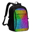 thumbnail image 1 of Balery Colorful Glitter Mochila con carga USB para hombre y mujer - Mochila impermeable y antirrobo para portátil con puerto USB para viajes, trabajo, estudios y universidad, 1 of 7