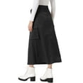 thumbnail image 3 of INSPIRE CHIC Women's Cargo Skirt Zip Midi Length with Pockets High Waisted Streetwear Casual Skirts, 3 of 6