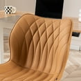 thumbnail image 2 of Kidol & Shellder PU Leather Desk Chair, Adjustable Swivel Office Chair, Upholstered Modern Task Chair with Wheels, Ergonomic Swivel Chair, High Back Chair, Camel, 2 of 7