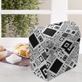 thumbnail image 3 of Black and White Stand Mixer Cover, Geometrical Diagonal Pattern with Various Different Squares Contemporary, Kitchen Appliance Organizer Bag Cover with Pockets, 5 Quarts, Black White, by Ambesonne, 3 of 4