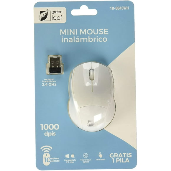 Mouse Óptico Inalámbrico Mitzu 1200 Dpis Blanco