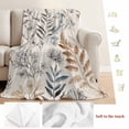 thumbnail image 5 of Farmhouse Leaves Blanket Soft Cozy Warm Throw Blanket for Couch, Plush Fuzzy Flannel Fleece Blankets for Sofa, Pastoral Vintage Flowers Botanical Bed Blankets Lightweight Gifts for Women, 40"x50", 5 of 9
